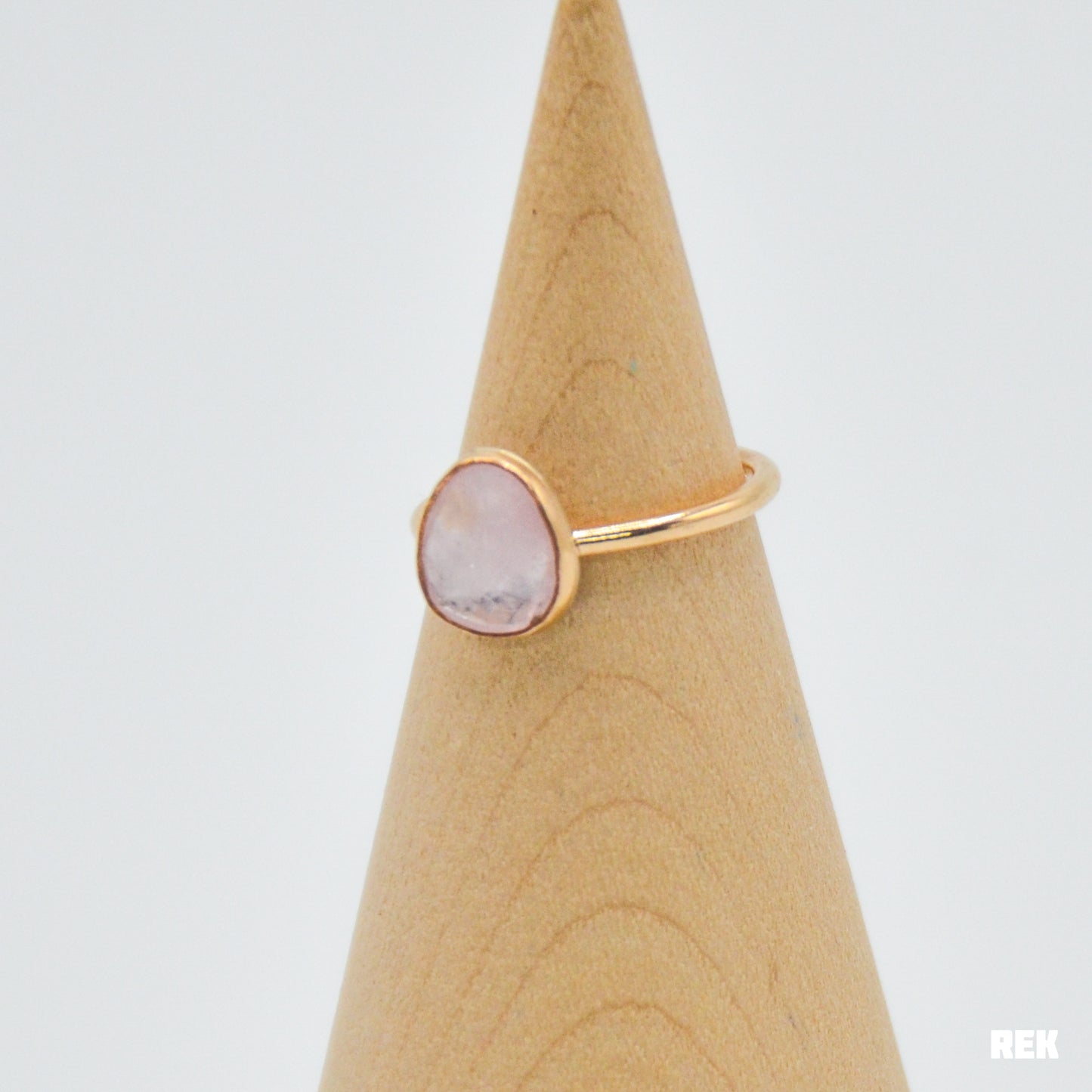 Gold fill rose cut morganite size 6