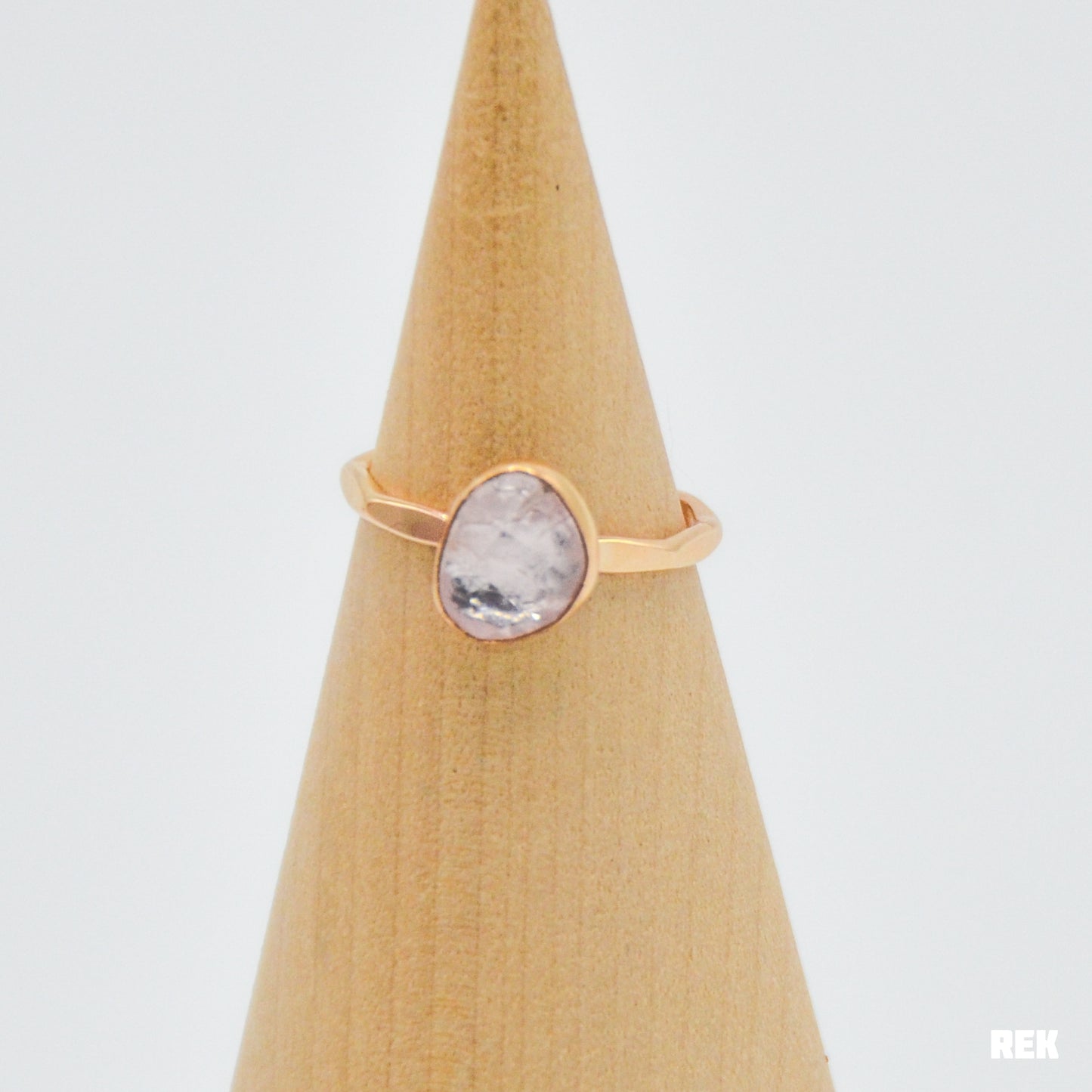 Gold fill rose cut morganite size 7