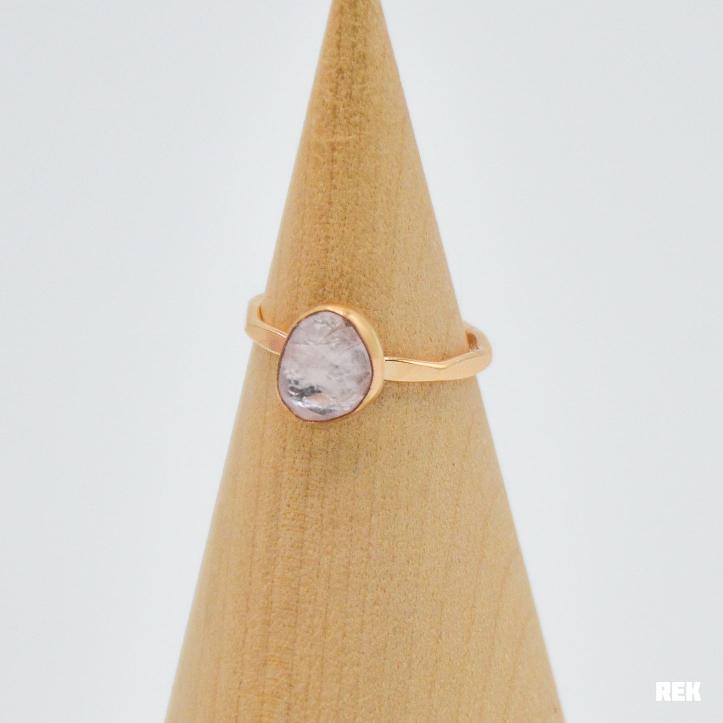 Gold fill rose cut morganite size 7