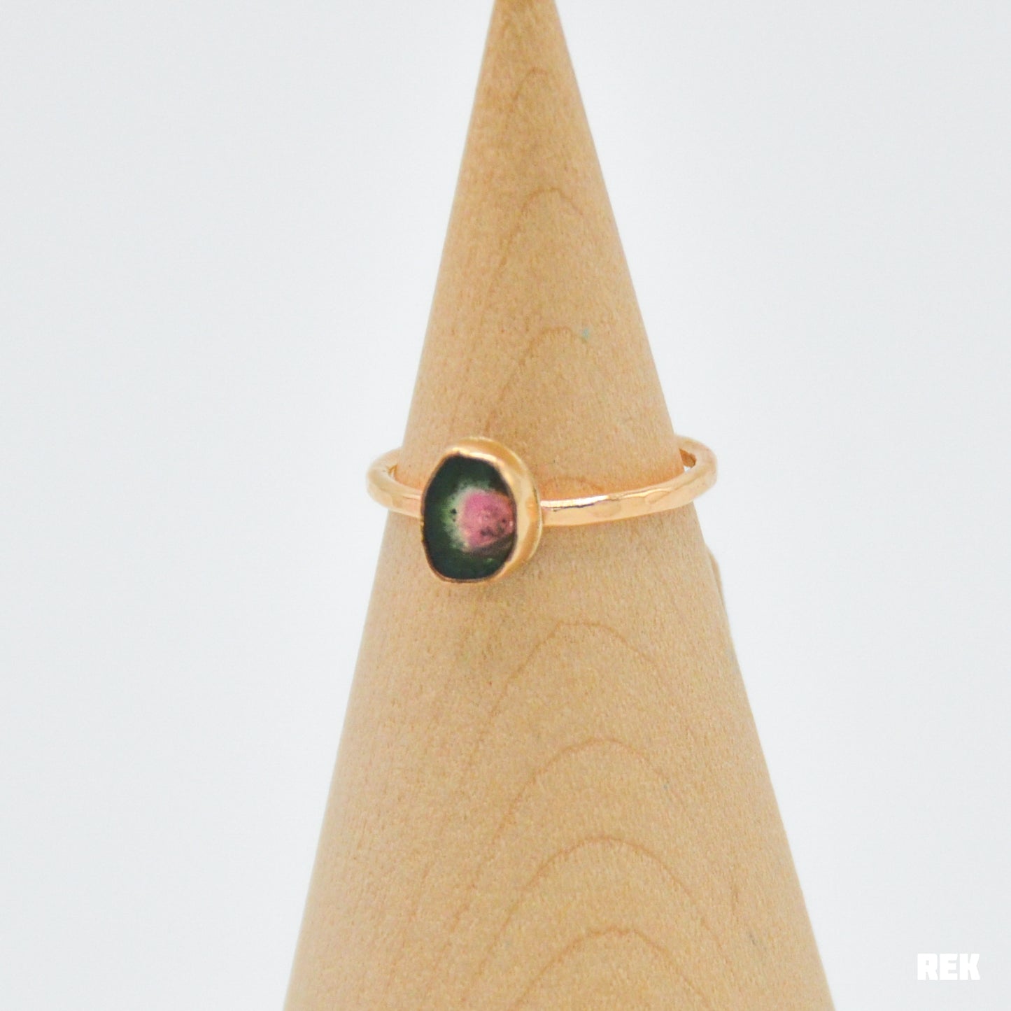 Gold fill watermelon tourmaline size 6.5