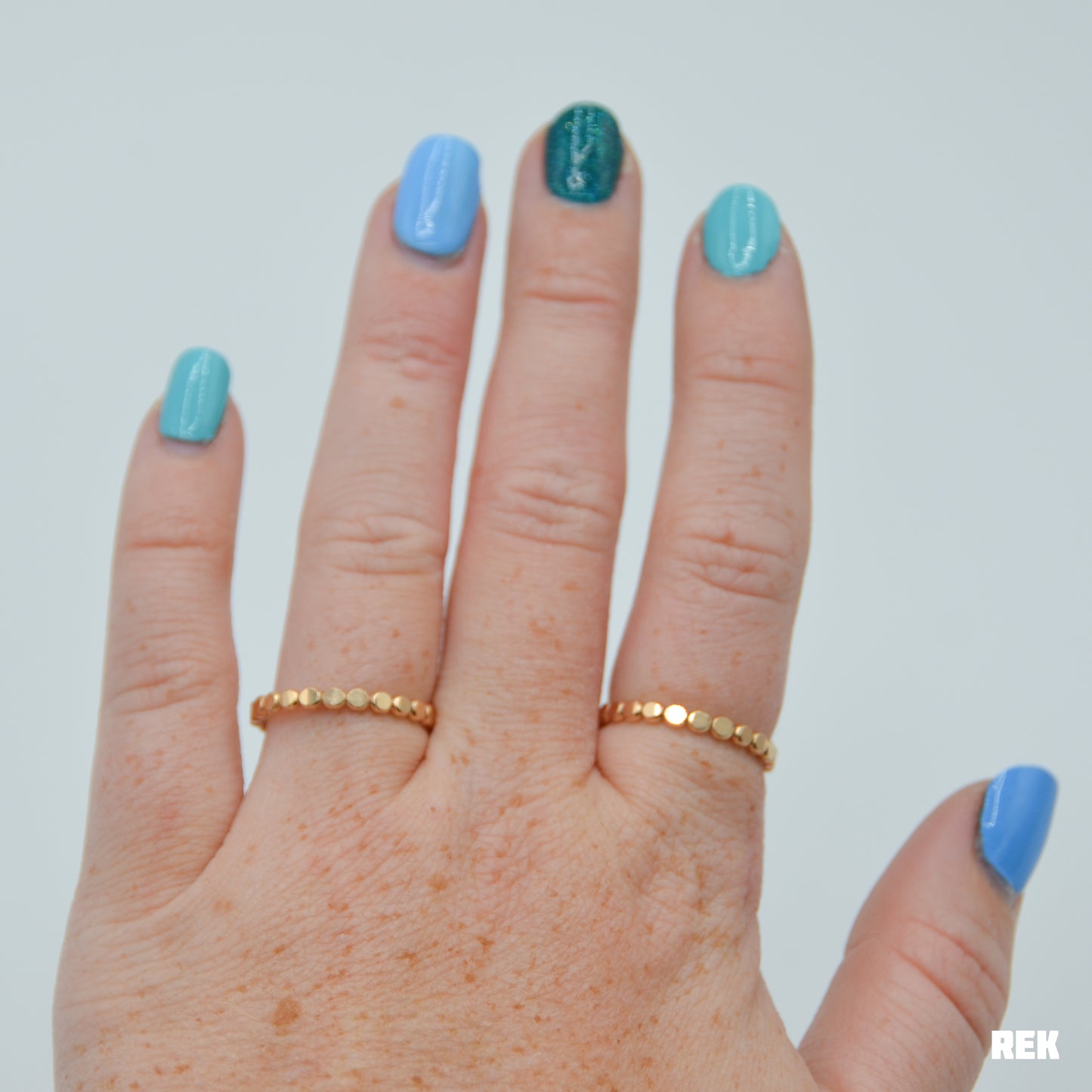 Gold fill thick 2.3mm flat bead stacker