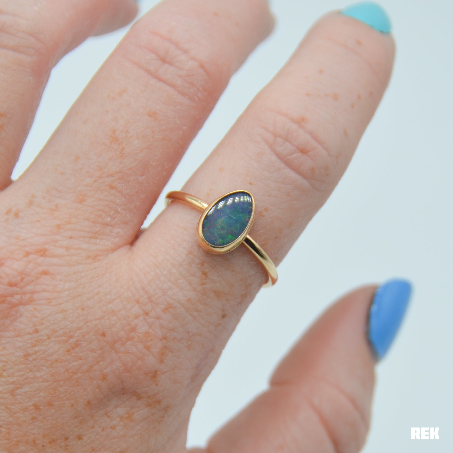 Gold fill Australian Opal size 9.5