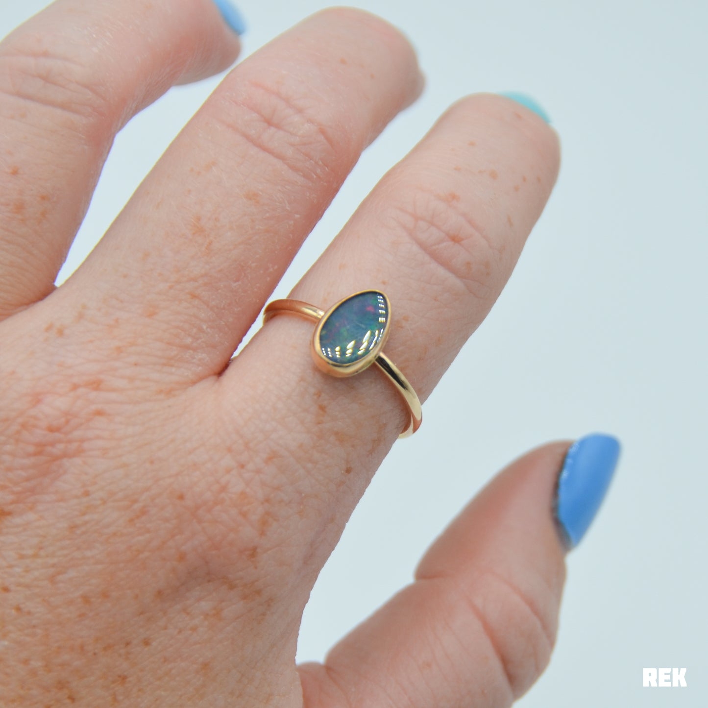 Gold fill Australian Opal size 9.5