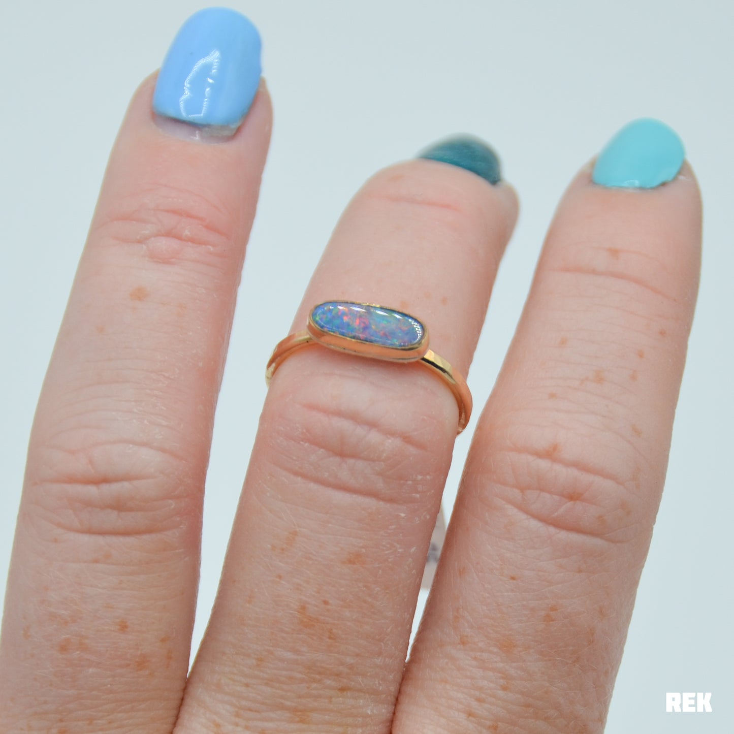 Gold fill Australian opal size 6.75