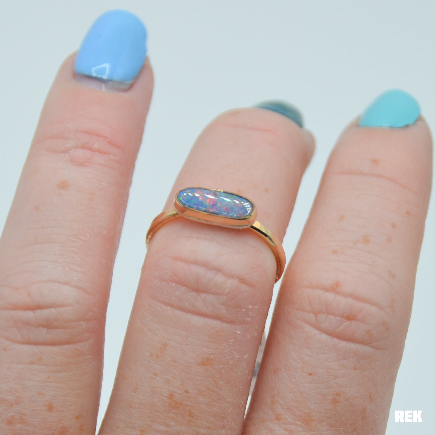 Gold fill Australian opal size 6.75