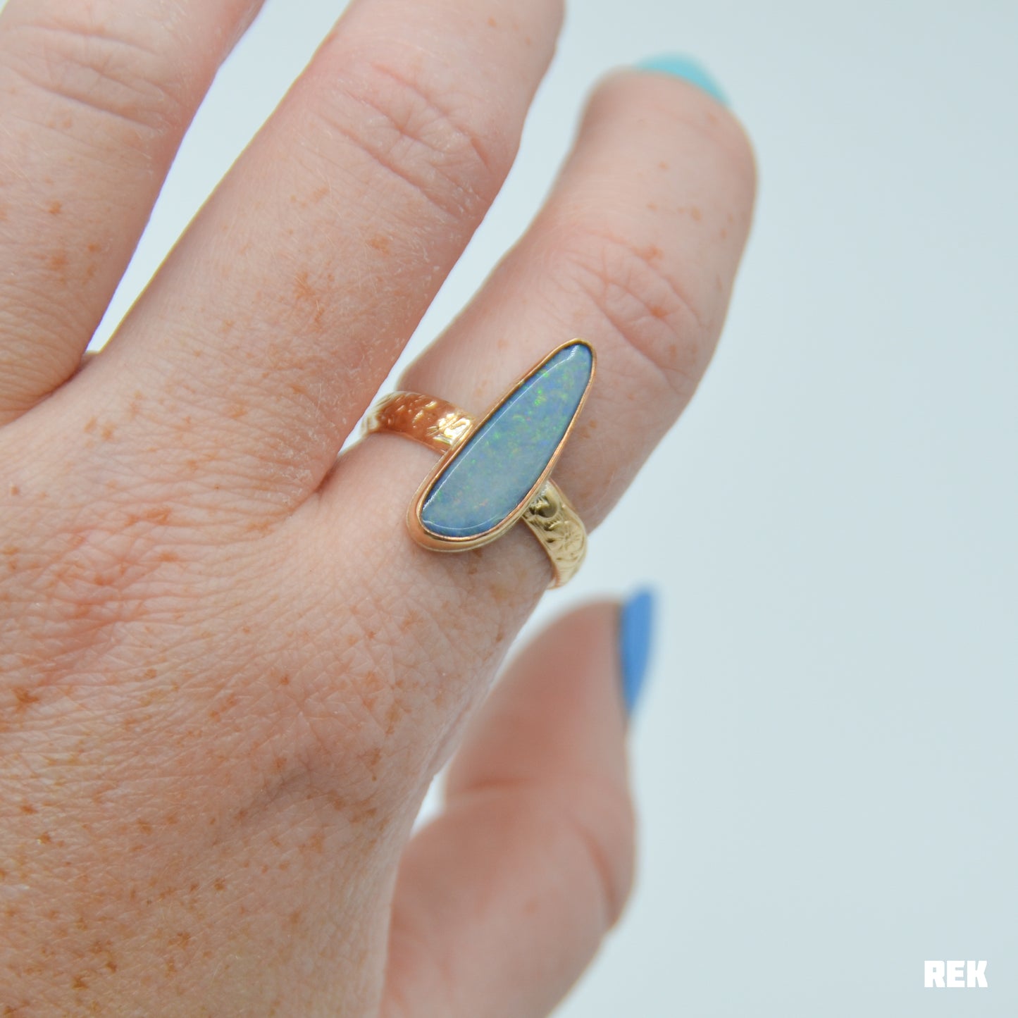 Gold fill Australian opal size 8.5