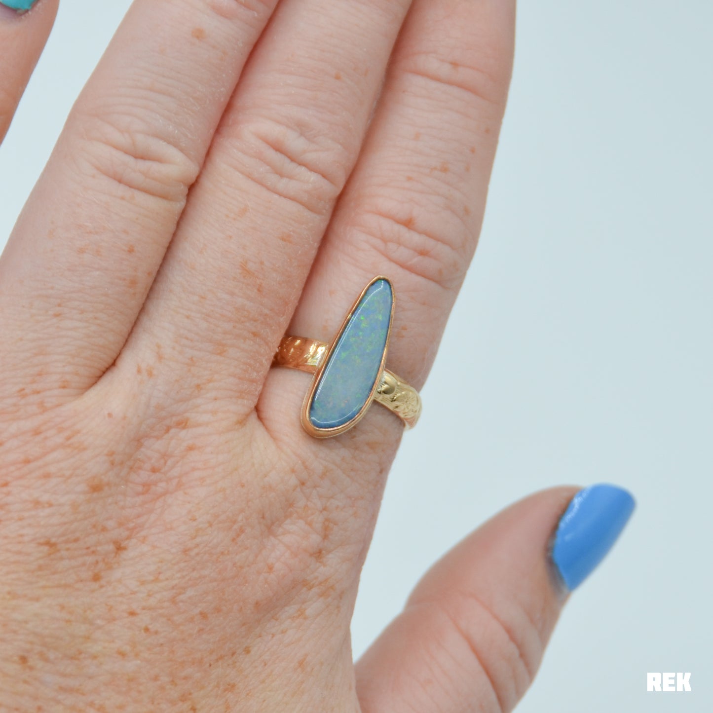 Gold fill Australian opal size 8.5
