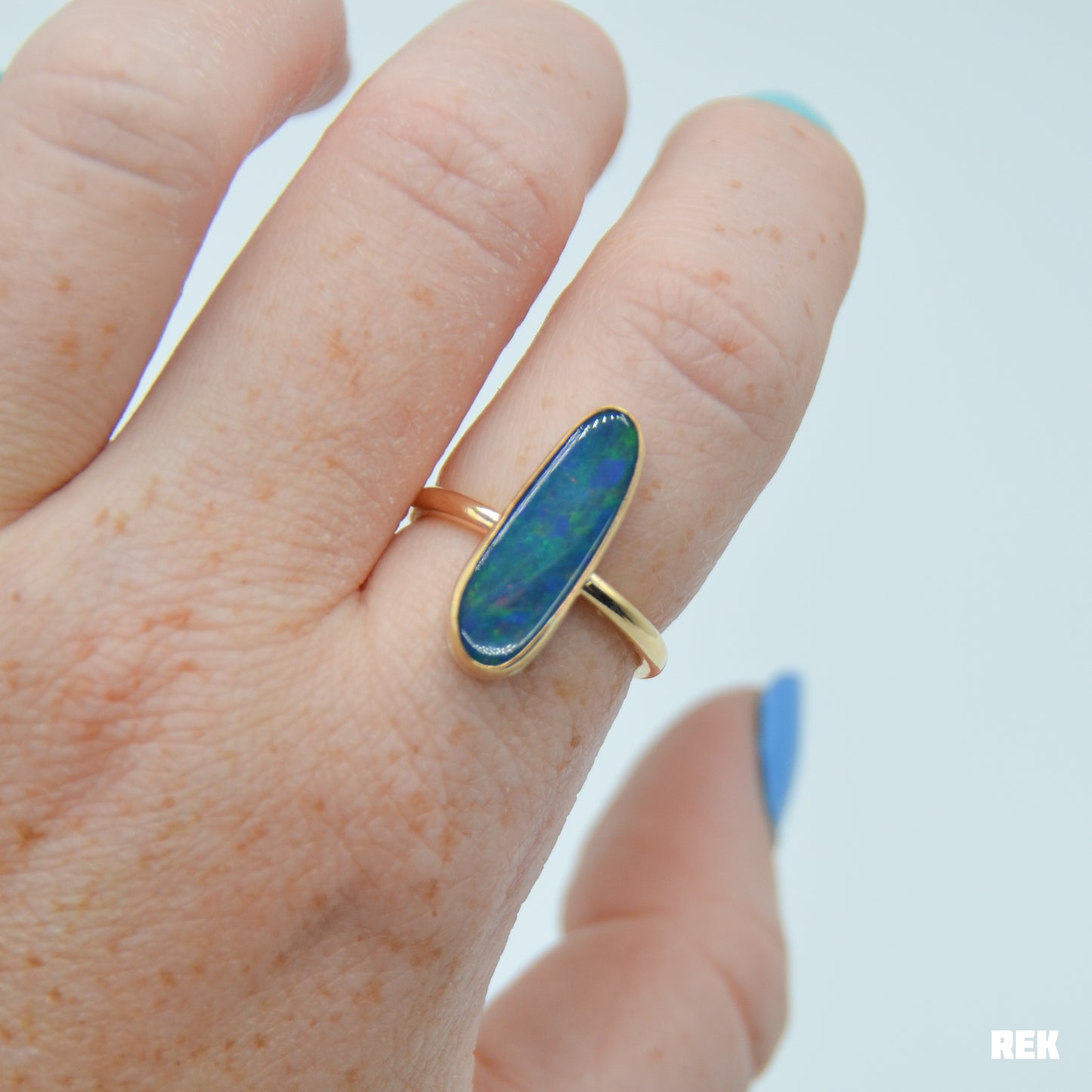 Gold fill Australian opal size 7.5