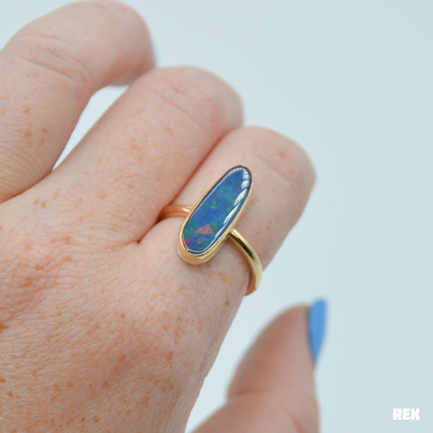 Gold fill Australian opal size 7.5