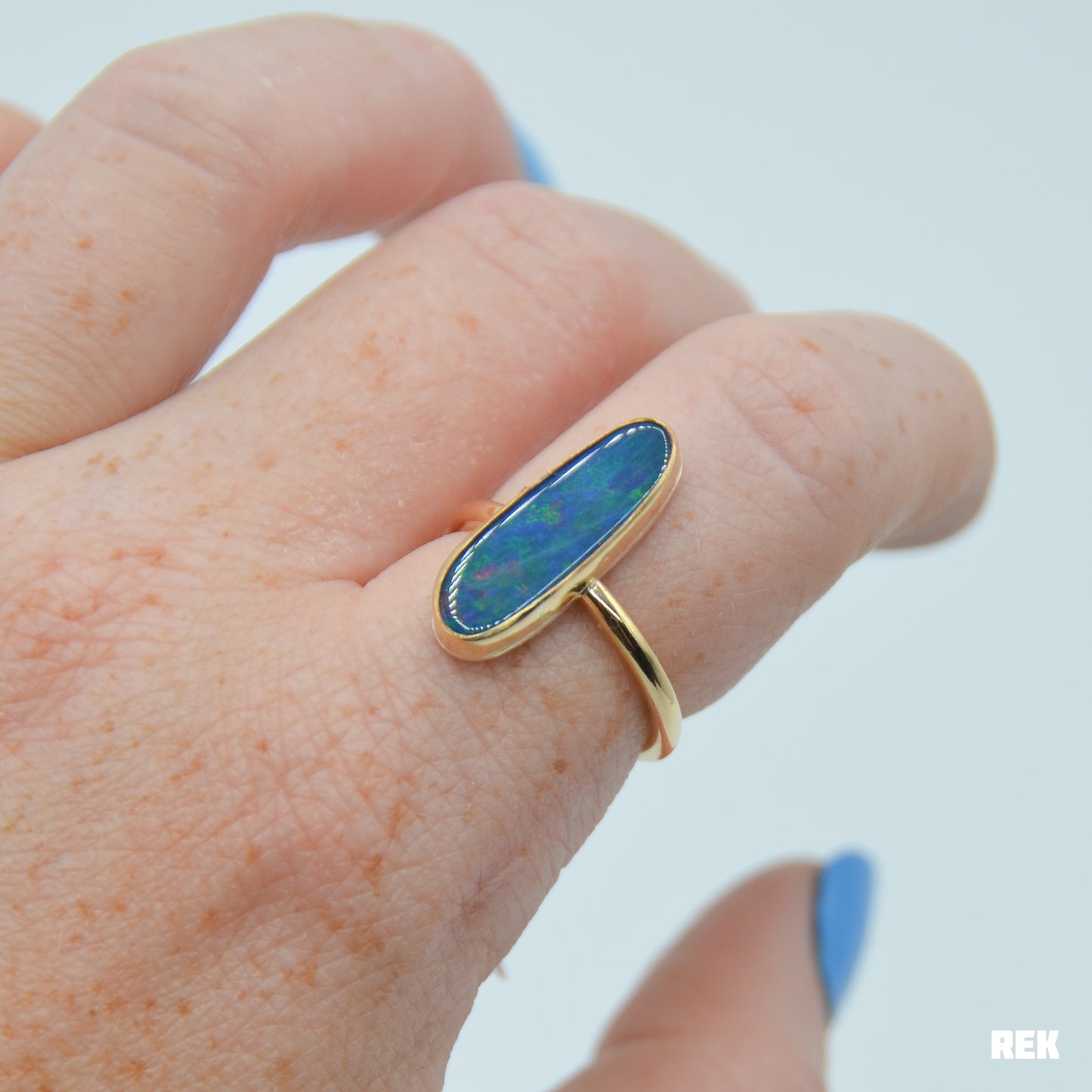 Gold fill Australian opal size 7.5