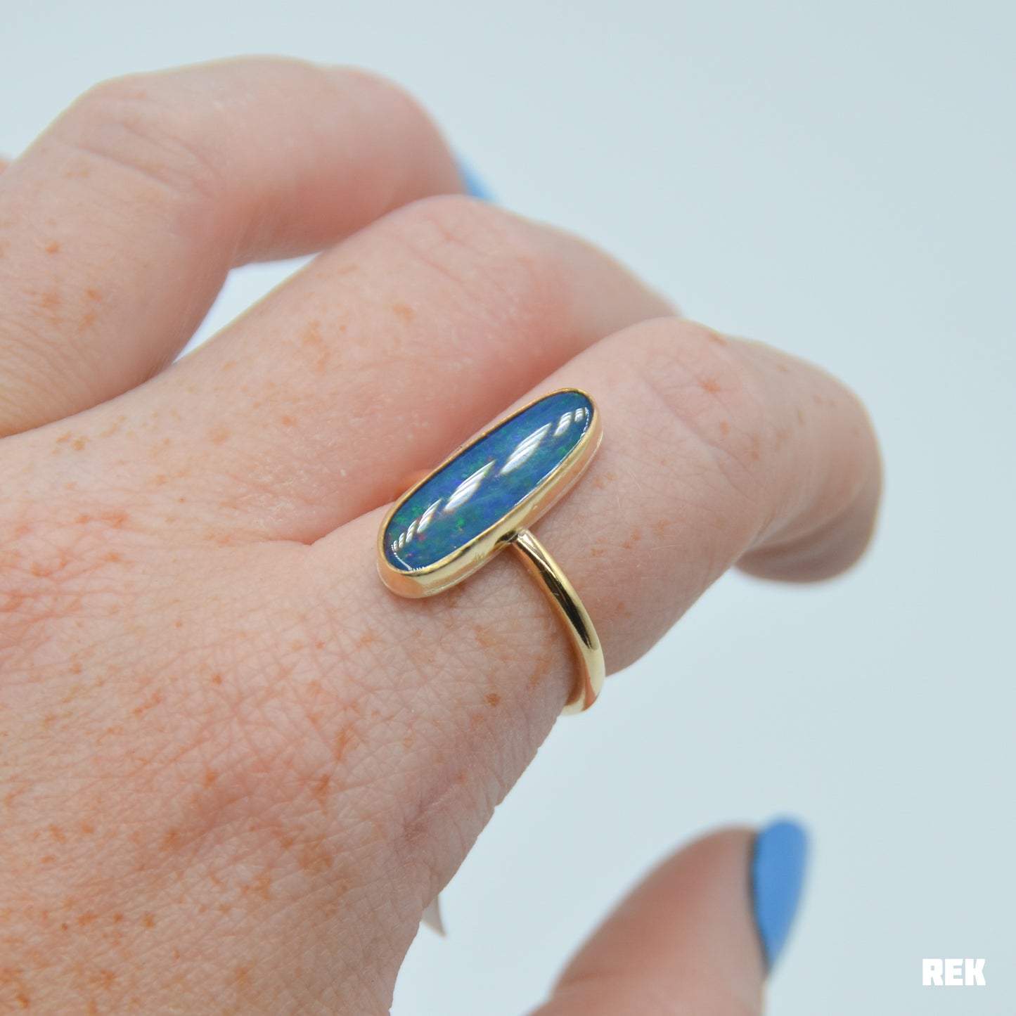 Gold fill Australian opal size 7.5