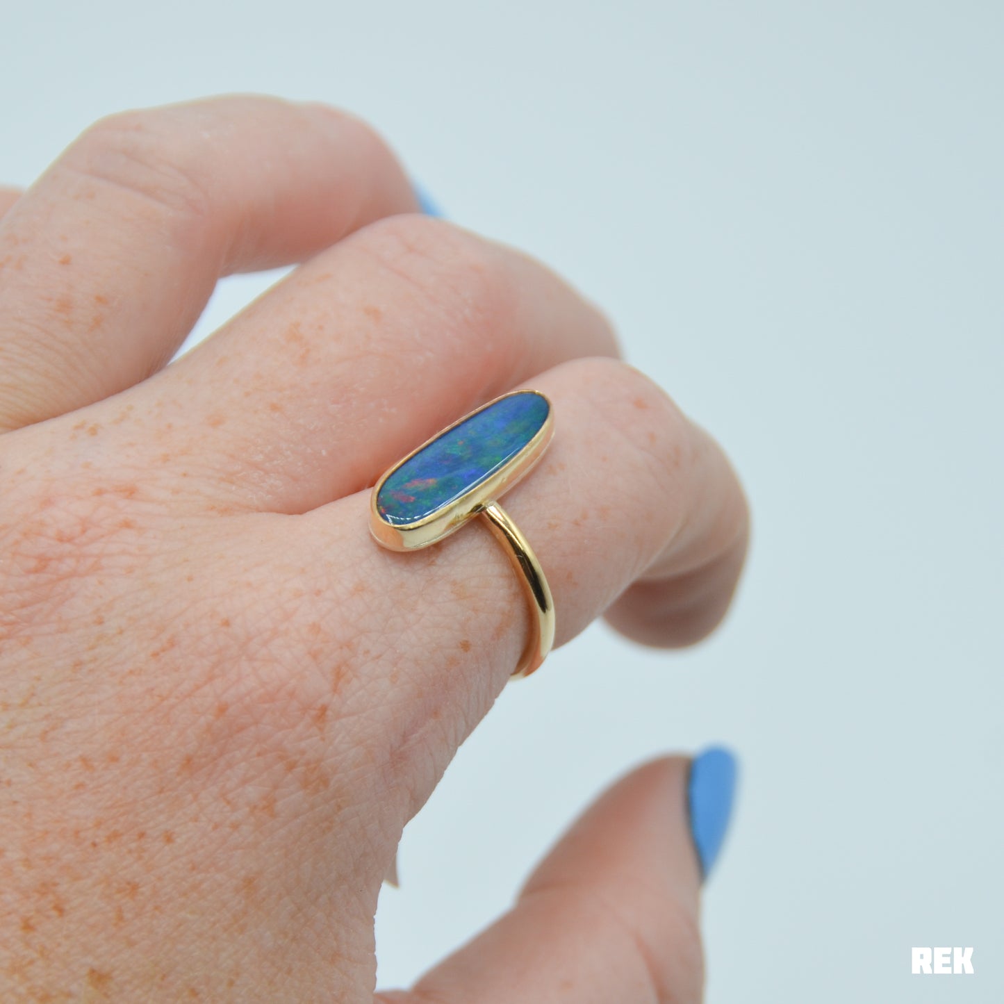 Gold fill Australian opal size 7.5
