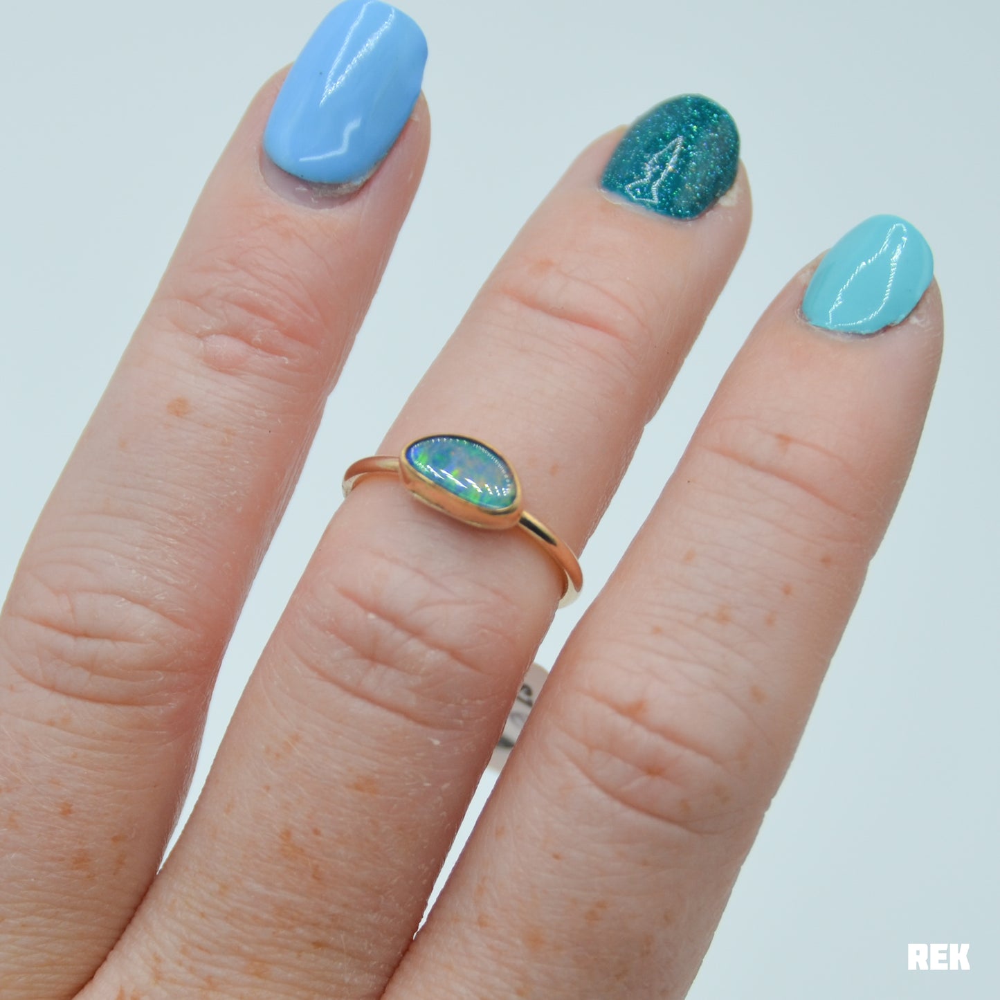 Gold fill Australian opal size 6