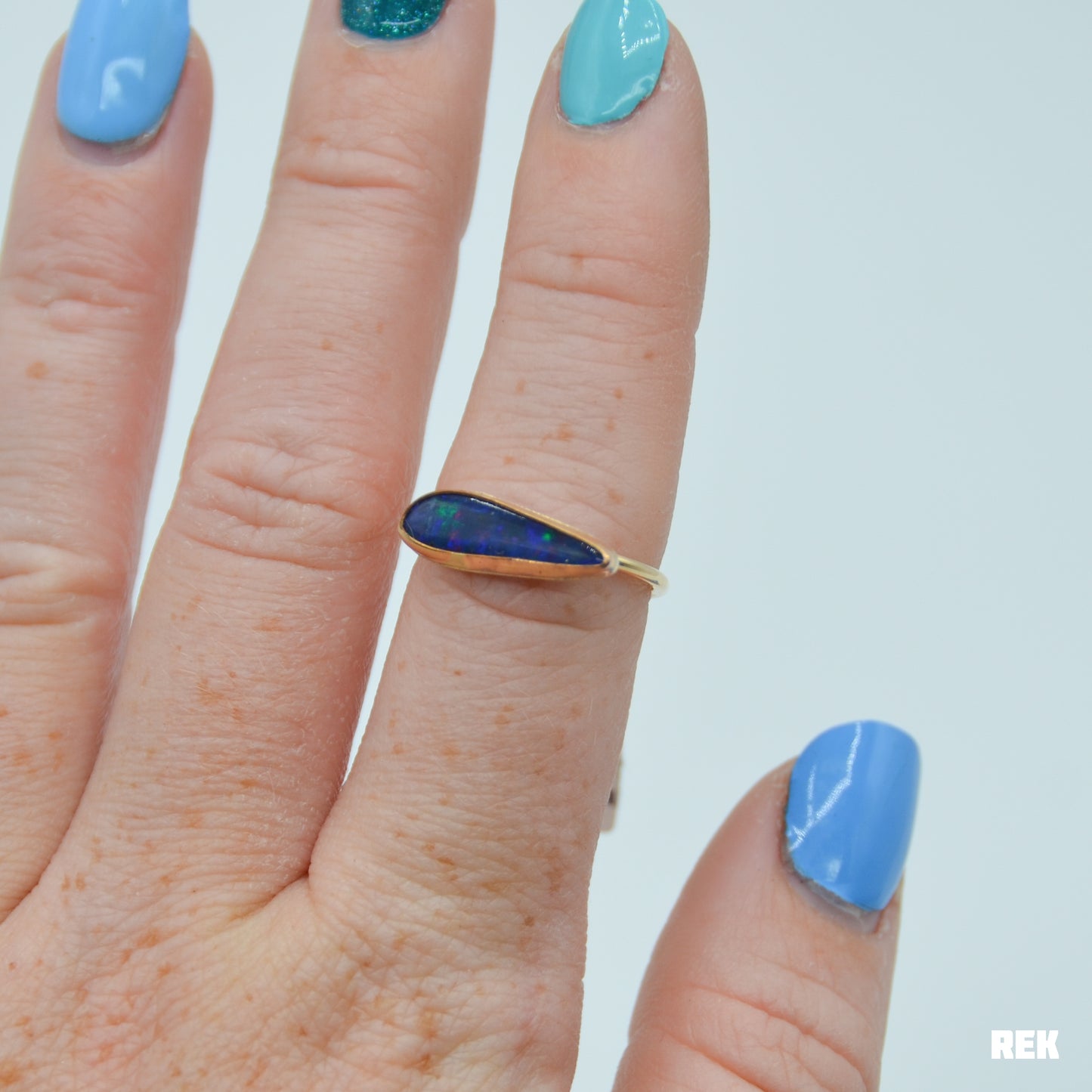 Gold fill Australian opal size 7.5