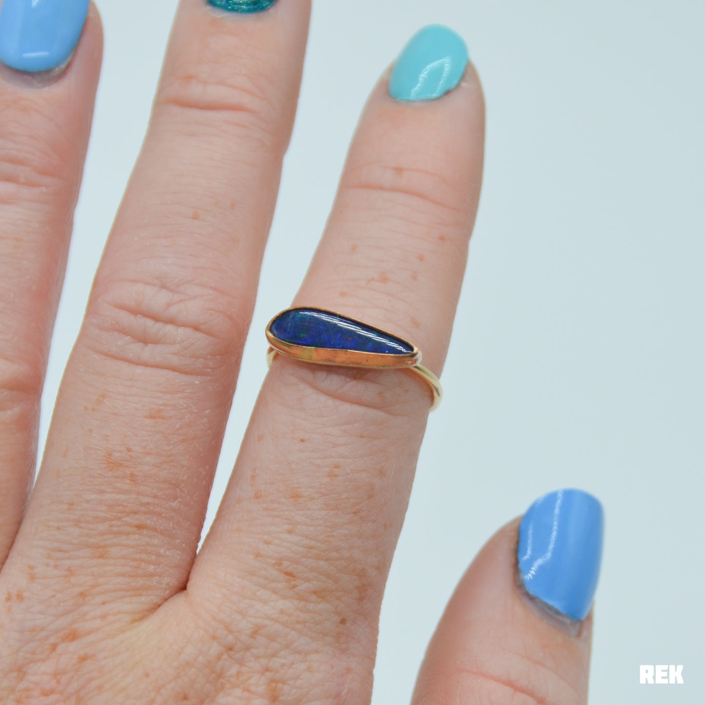 Gold fill Australian opal size 7.5