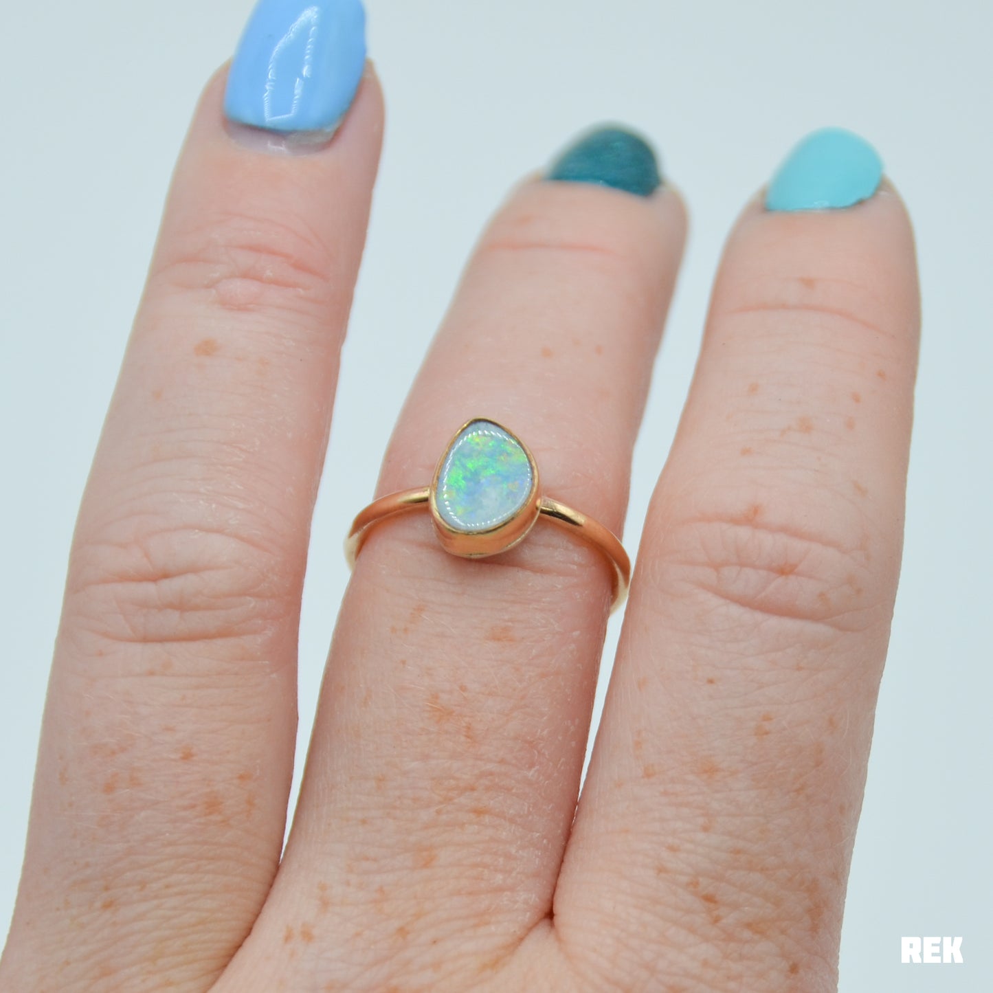 Gold fill Australian opal size 7.75