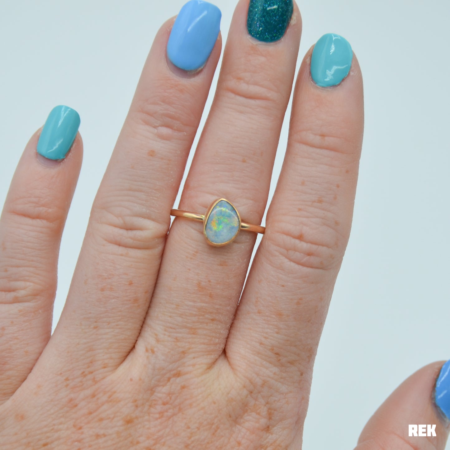Gold fill Australian opal size 7.75