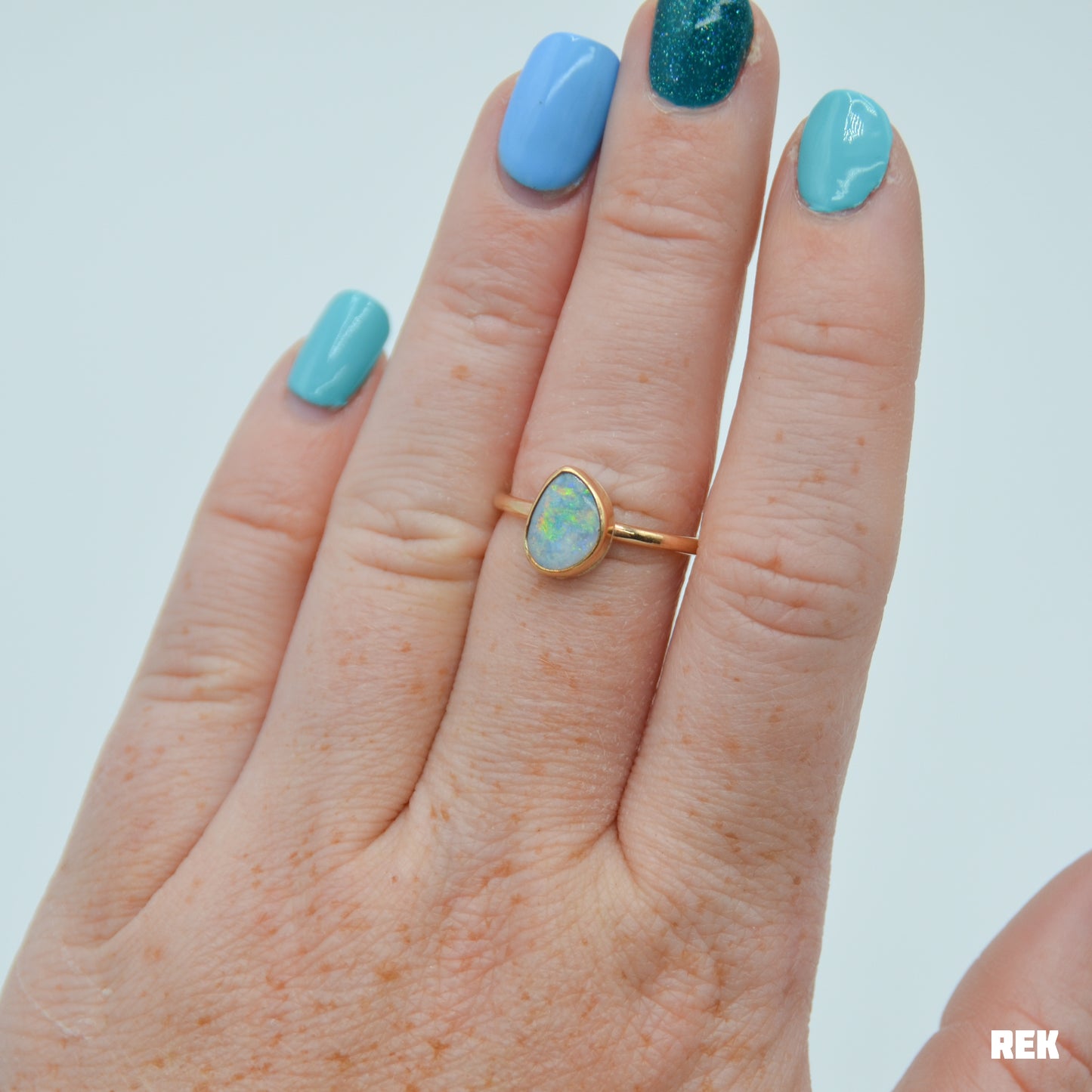 Gold fill Australian opal size 7.75