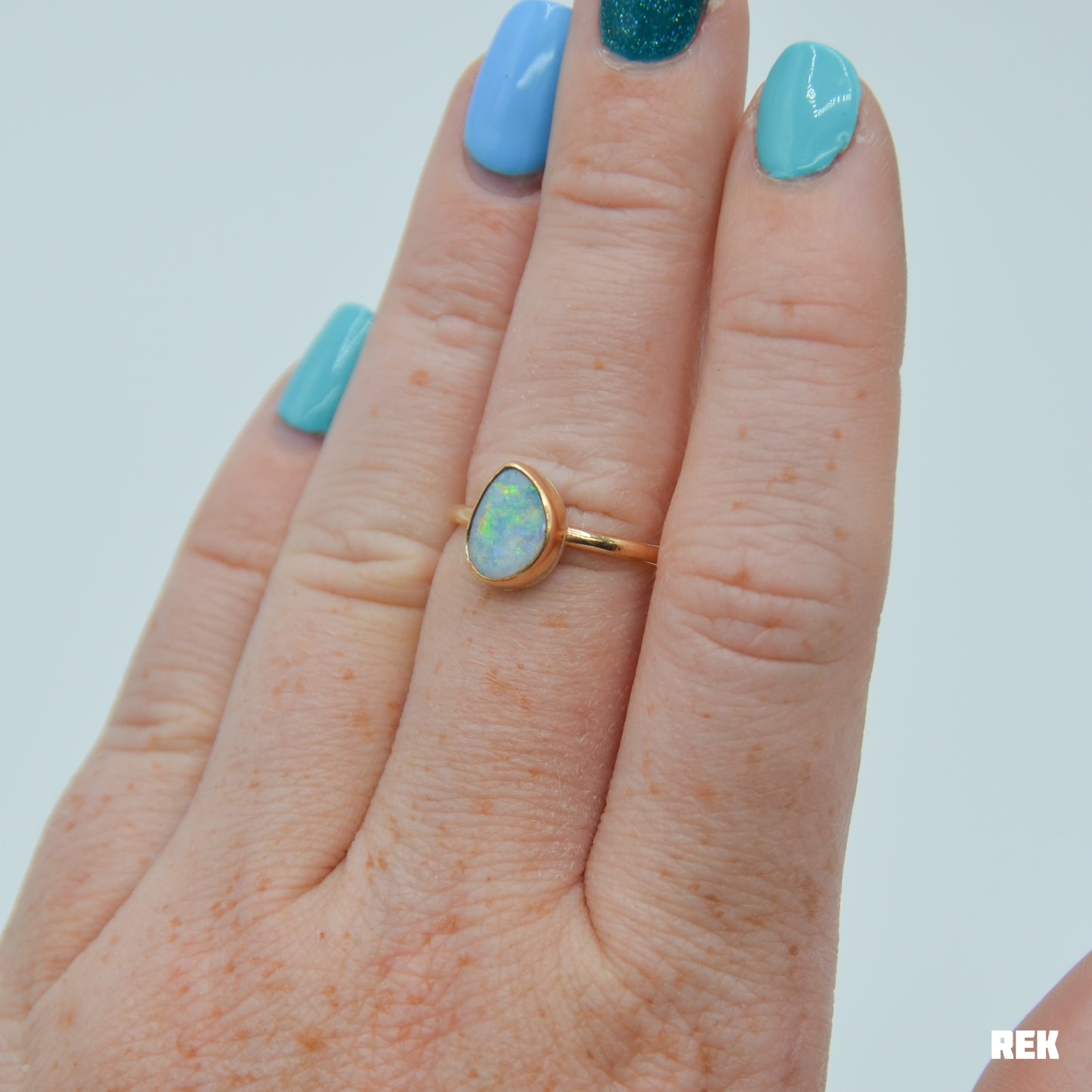 Gold fill Australian opal size 7.75