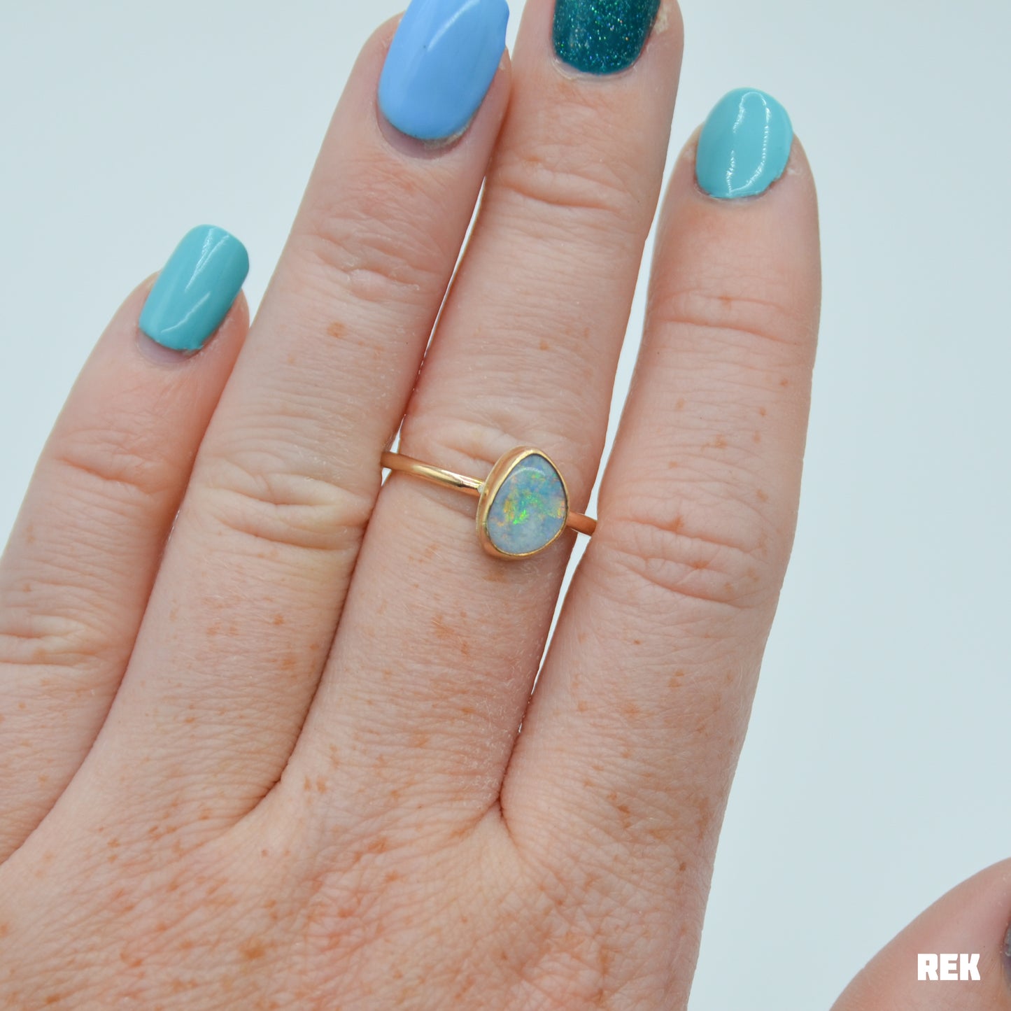 Gold fill Australian opal size 7.75