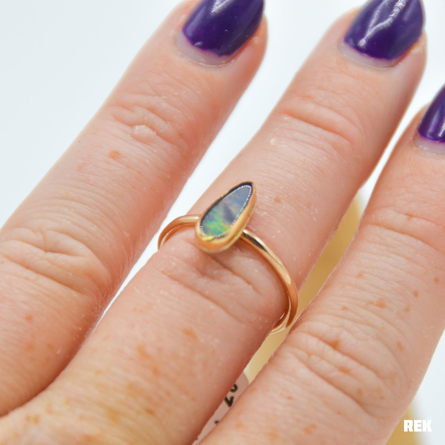 Gold fill Australian opal size 7.25