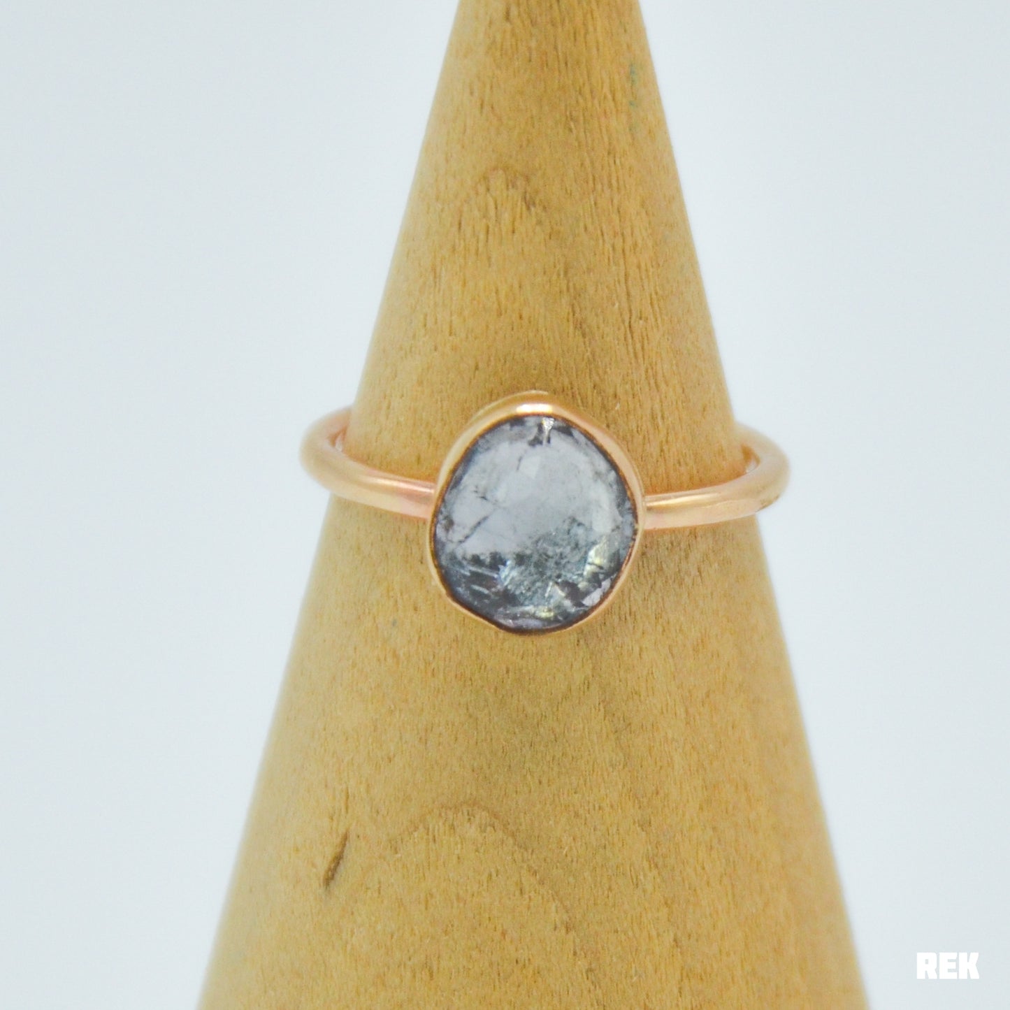 Gold fill rose cut tourmaline size 7