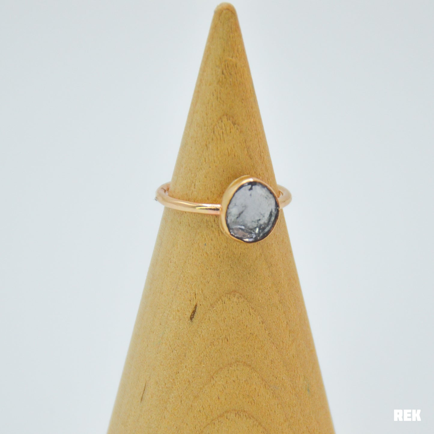 Gold fill rose cut tourmaline size 7