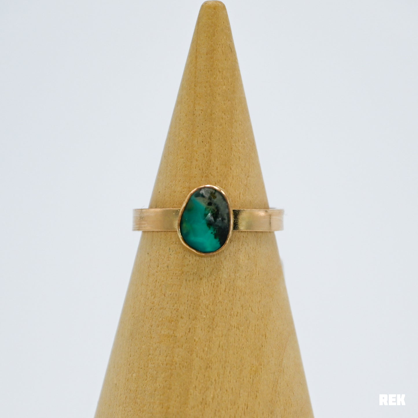 Gold fill rose cut gem silica size 7.25
