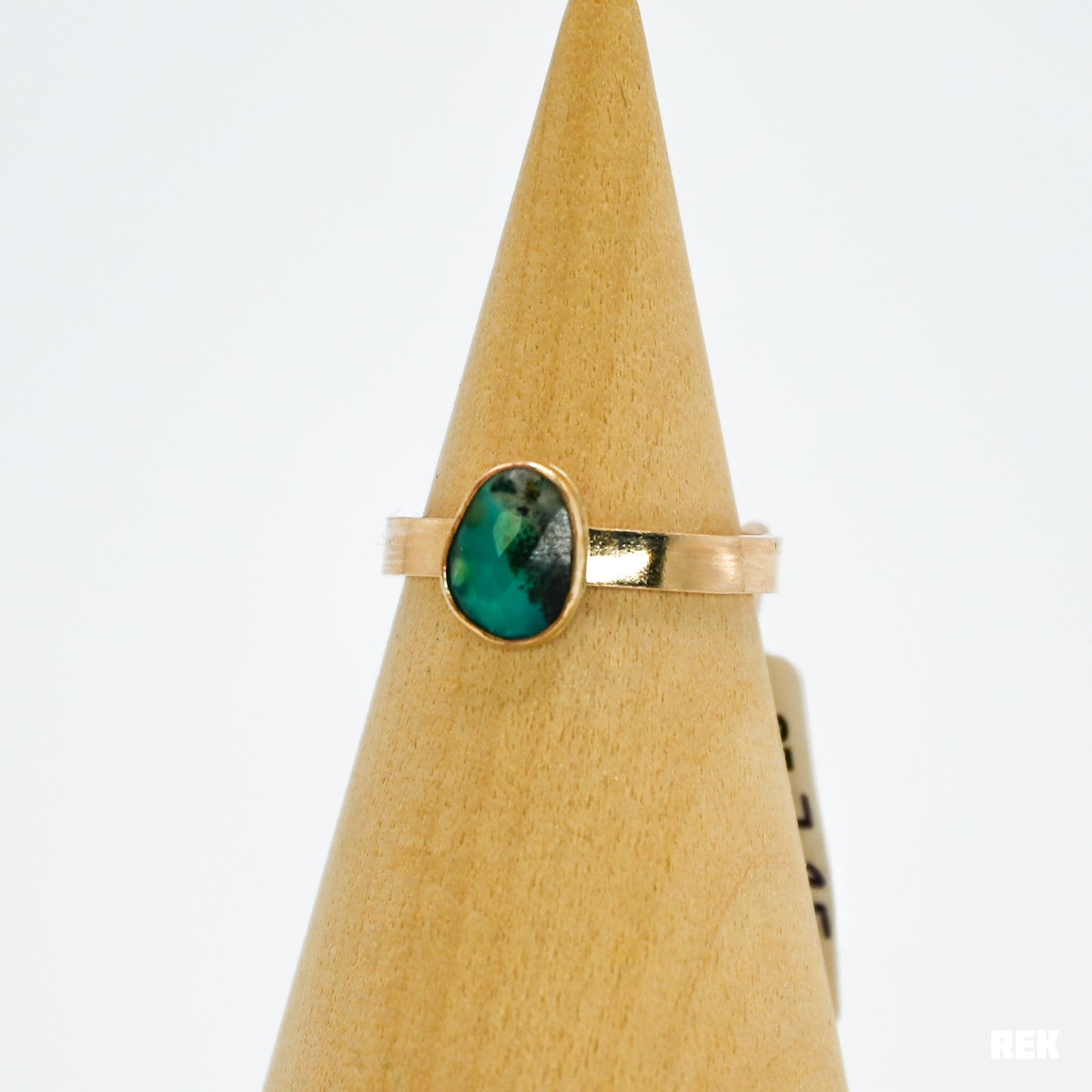 Gold fill rose cut gem silica size 7.25