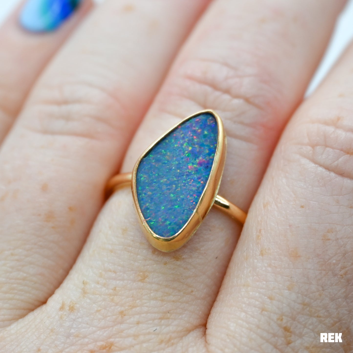 Gold fill xl Australian opal size 8.25