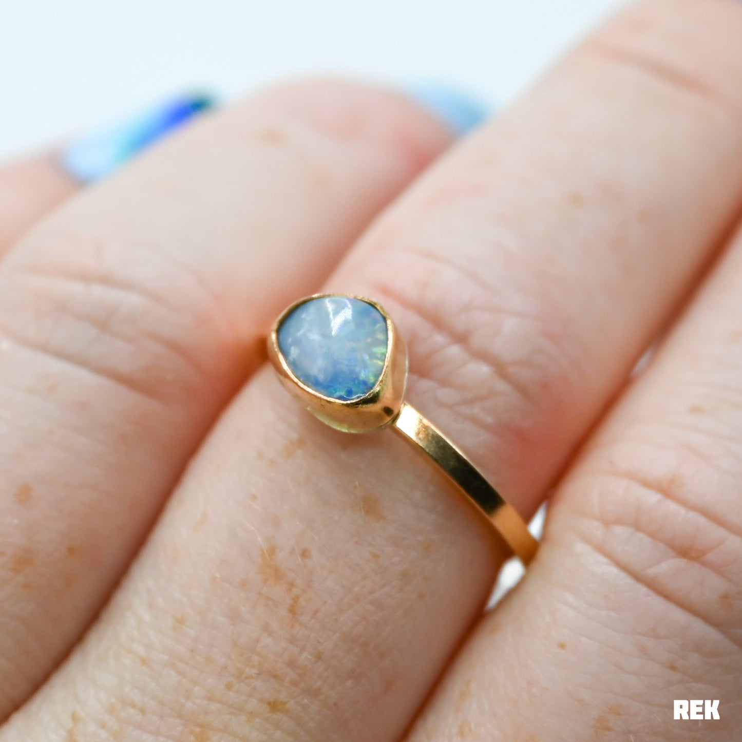 Gold fill Australian opal size 7.75