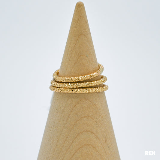 Gold fill thick faceted wire stacker