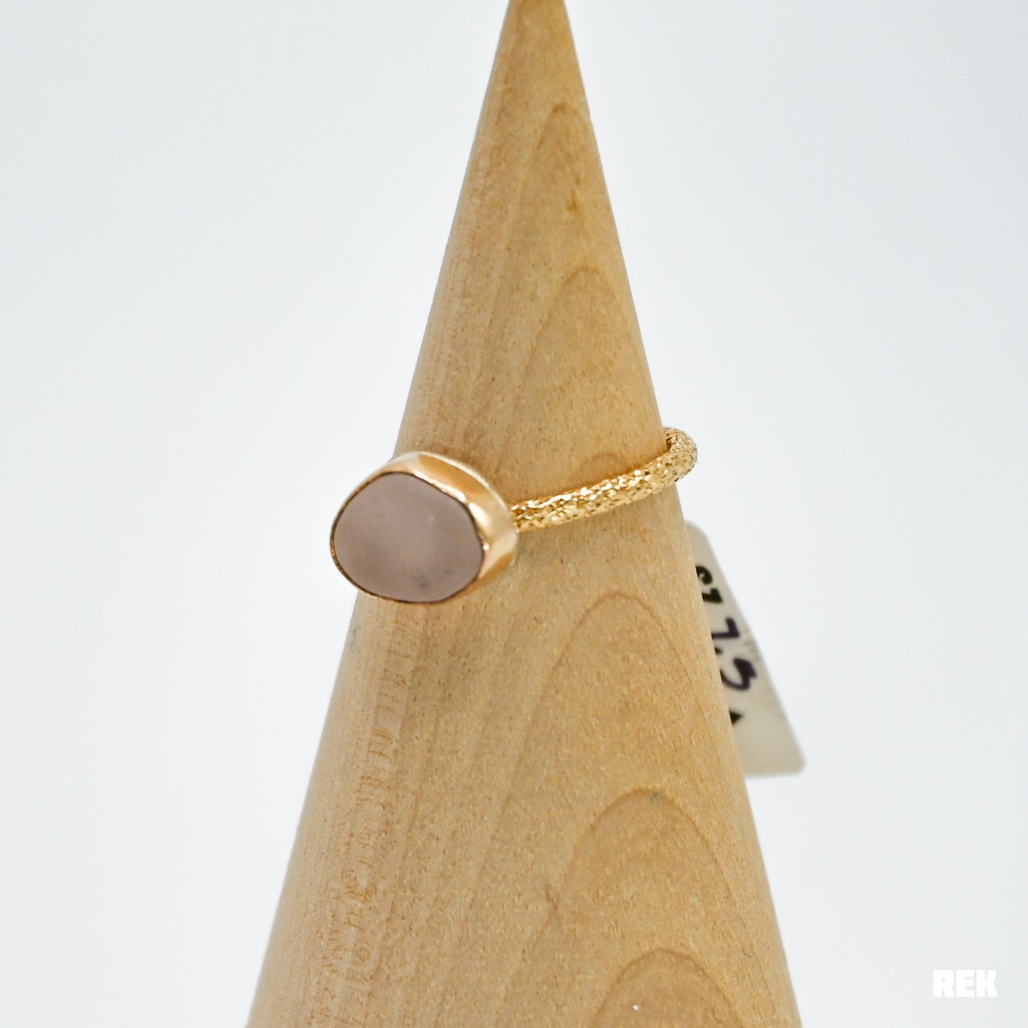 Gold fill pink sea glass size 7.5