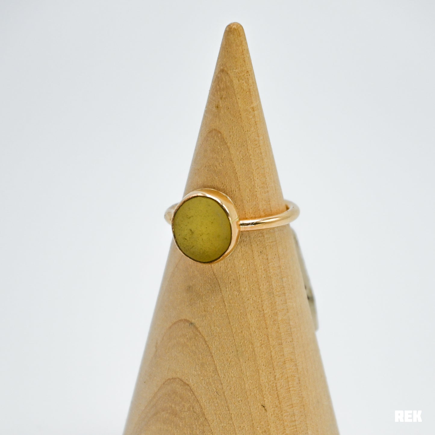 Gold fill yellow sea glass size 7.75