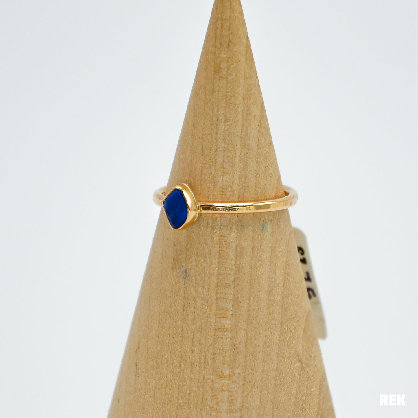 Gold fill small cobalt sea glass size 7.5