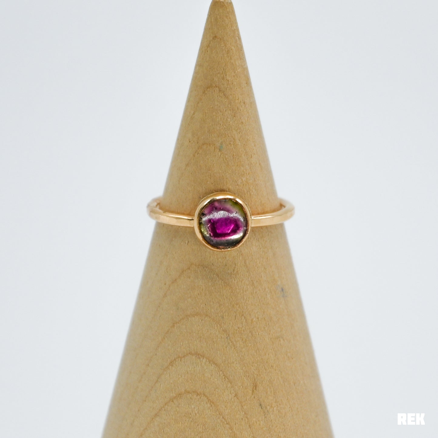 Gold fill watermelon tourmaline size 7