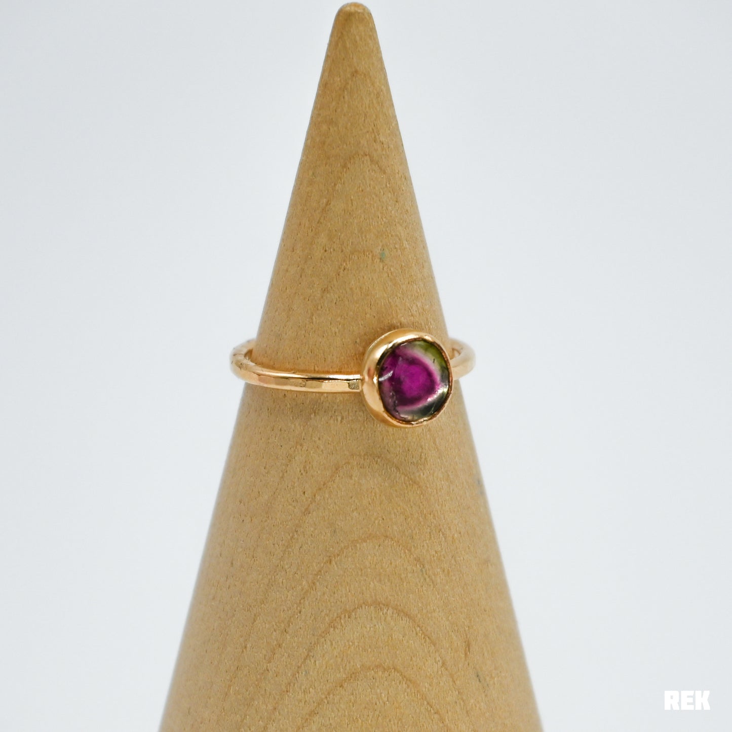 Gold fill watermelon tourmaline size 7