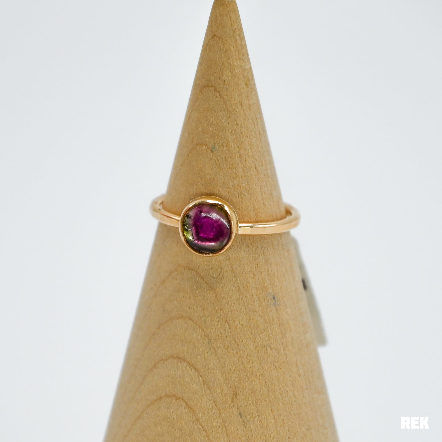 Gold fill watermelon tourmaline size 7