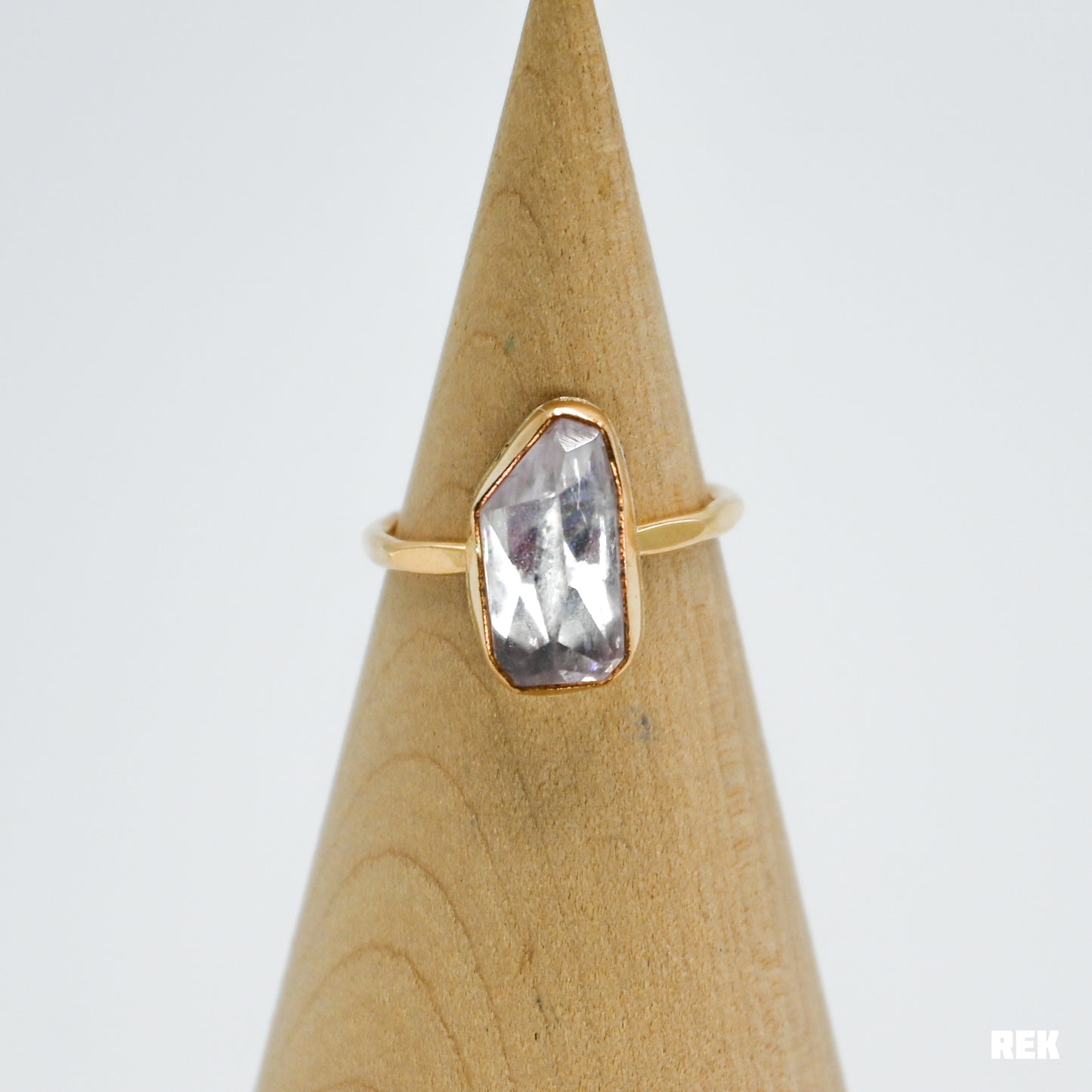 Gold fill rose cut kunzite size 7.75