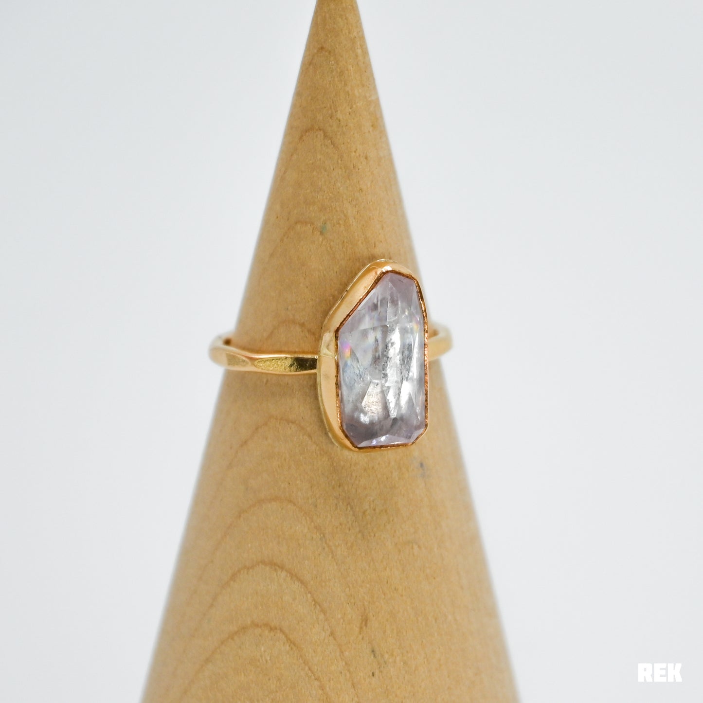 Gold fill rose cut kunzite size 7.75