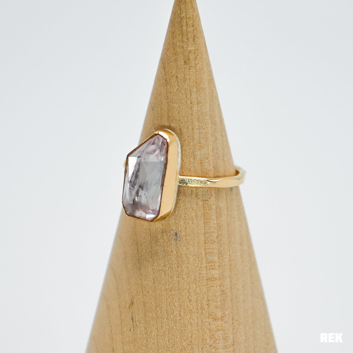Gold fill rose cut kunzite size 7.75