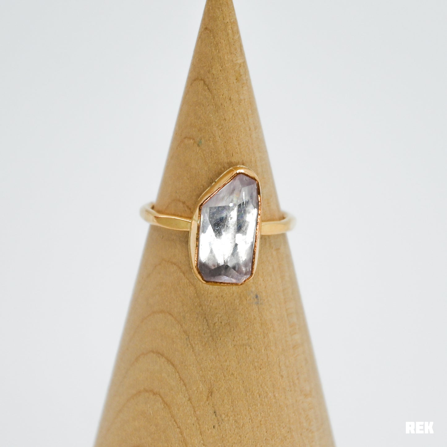Gold fill rose cut kunzite size 7.75