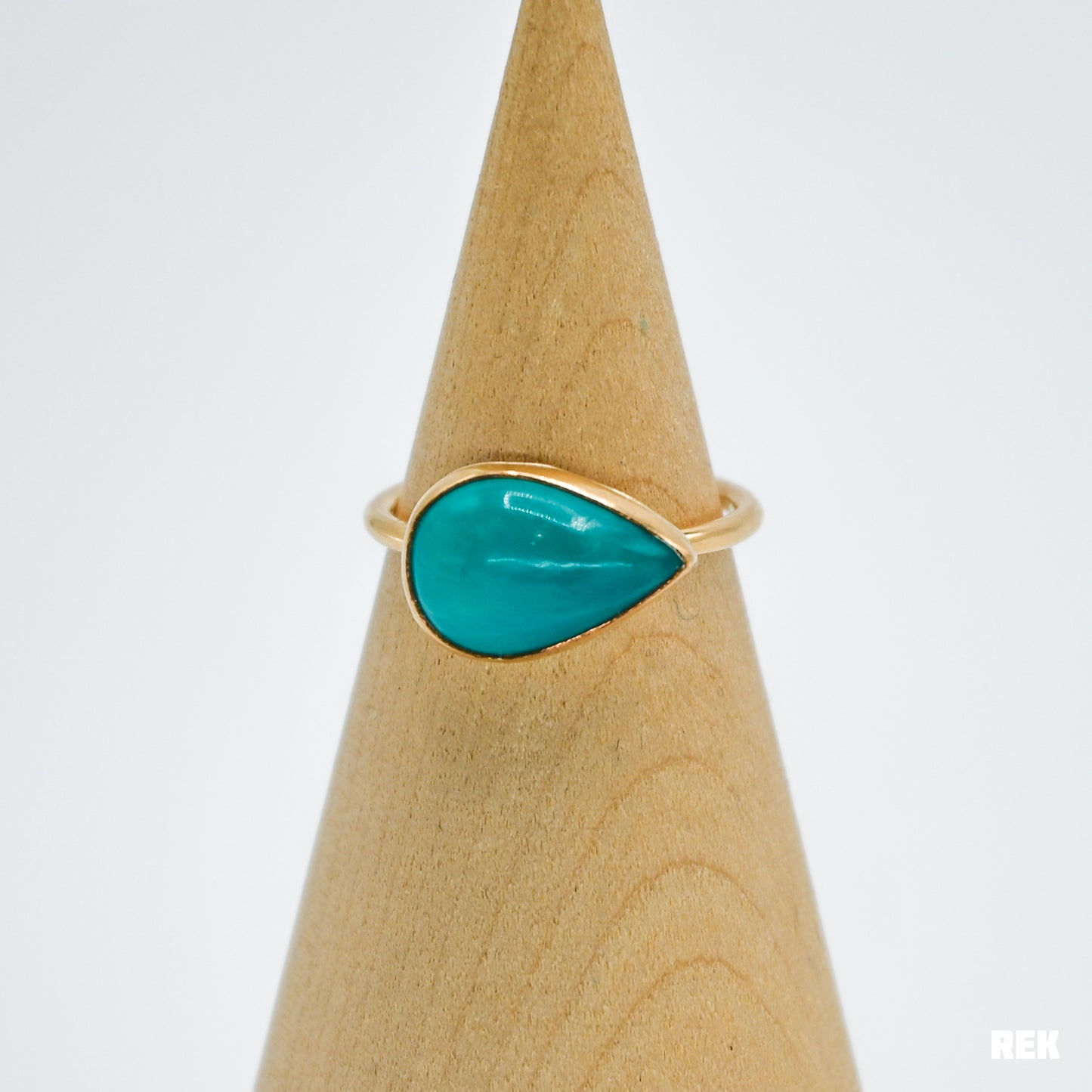 Gold fill horizontal amazonite size 7.5