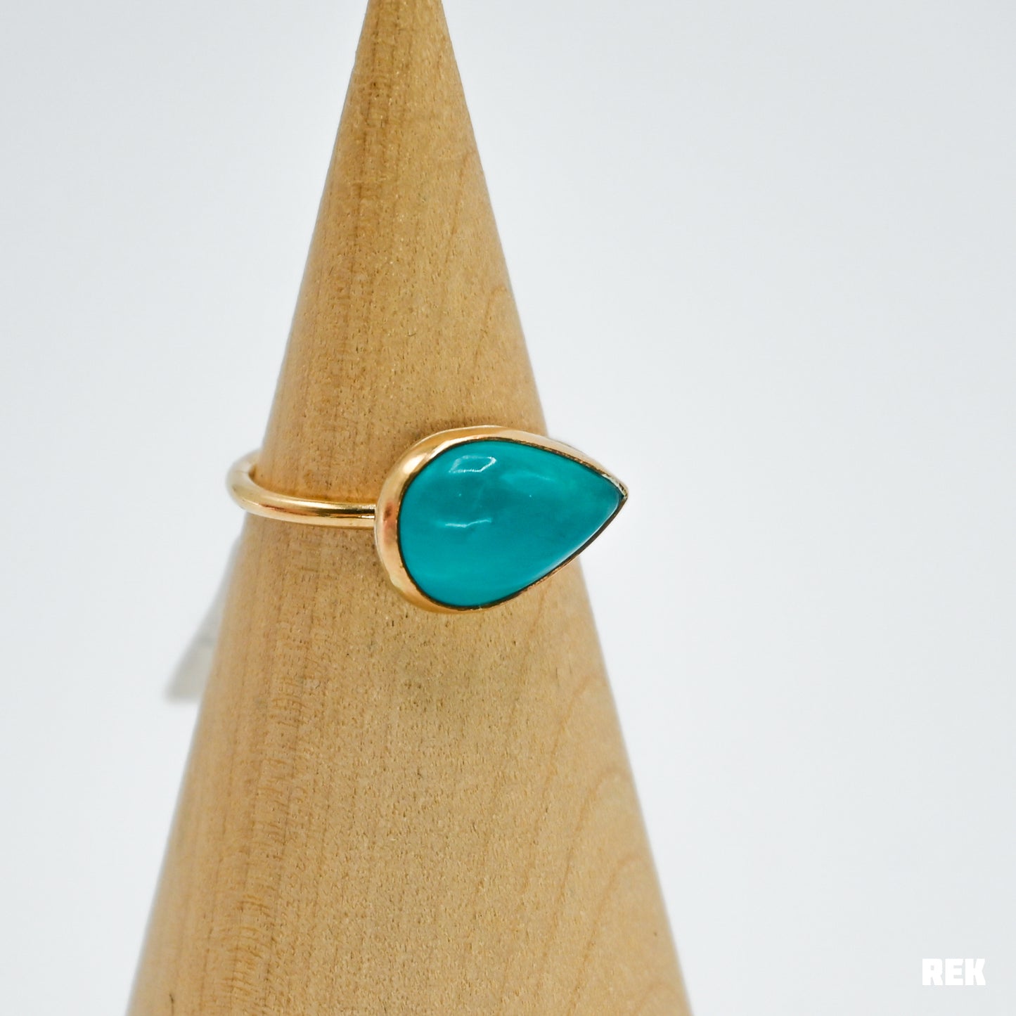 Gold fill horizontal amazonite size 7.5