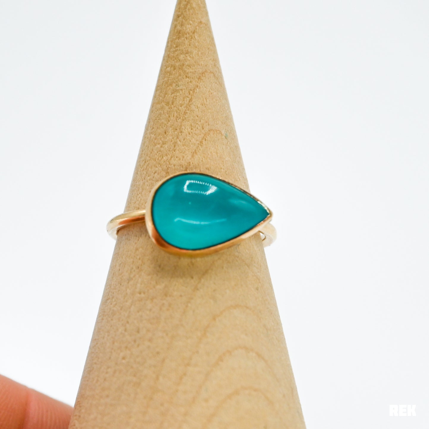 Gold fill horizontal amazonite size 7.5
