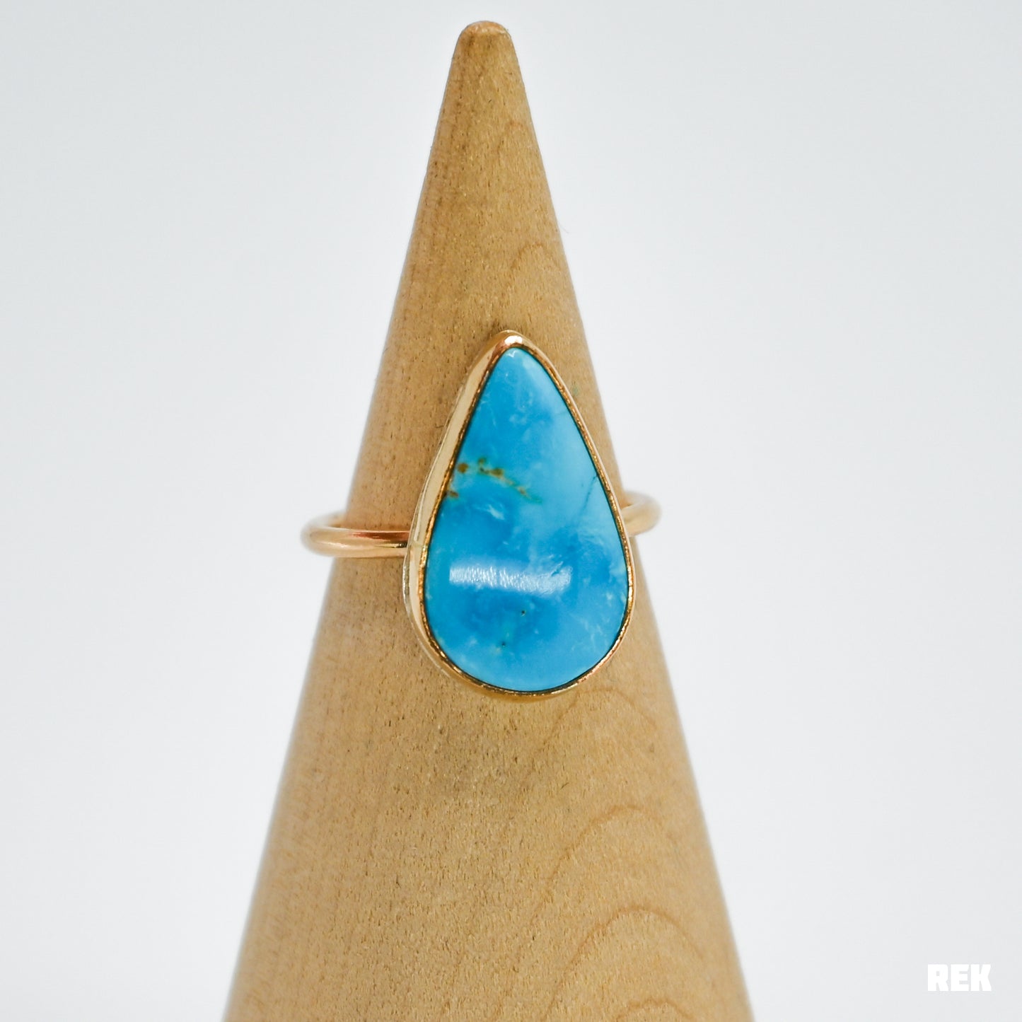 Gold fill xl kingman turquoise size 6