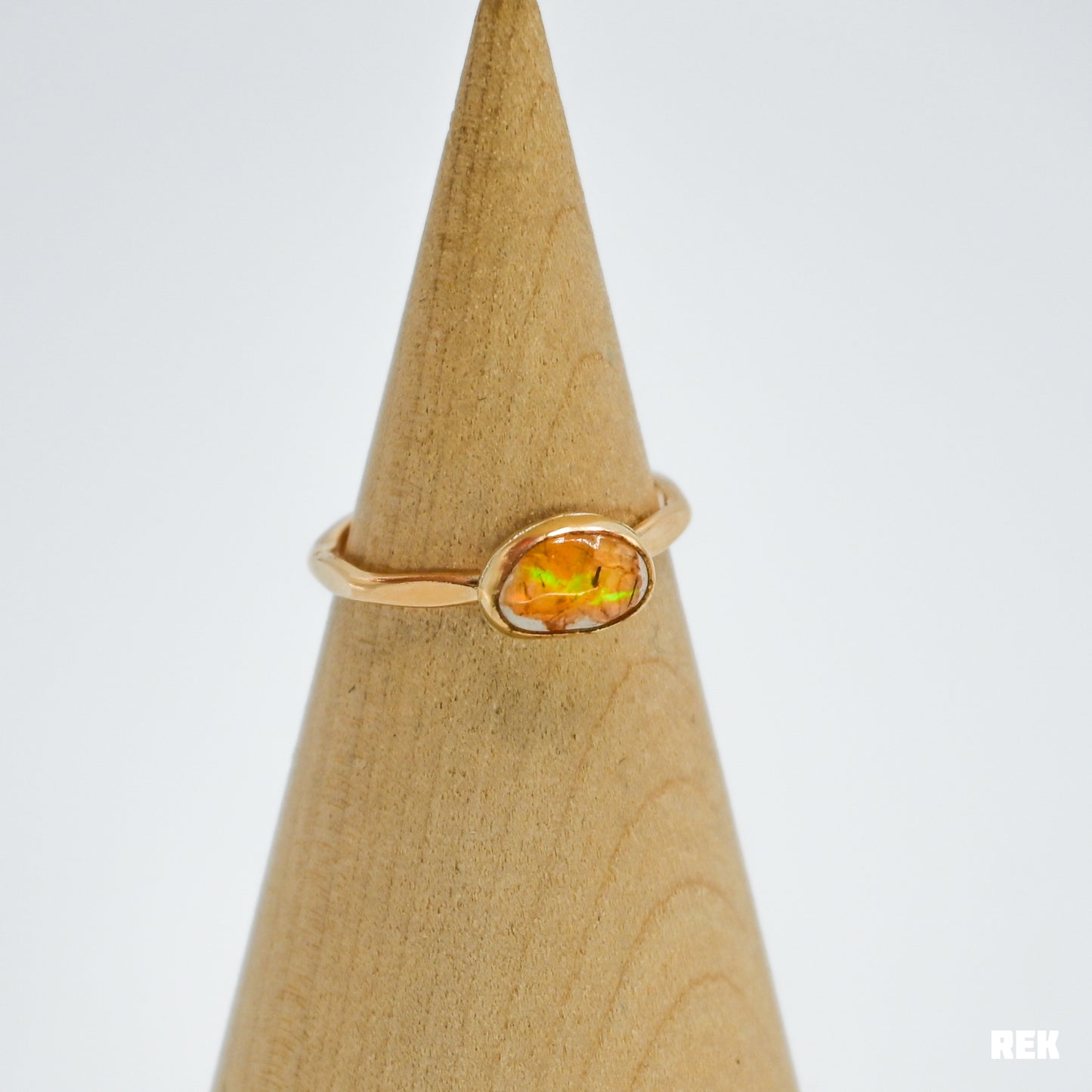 Gold fill Mexican fire opal size 7.25