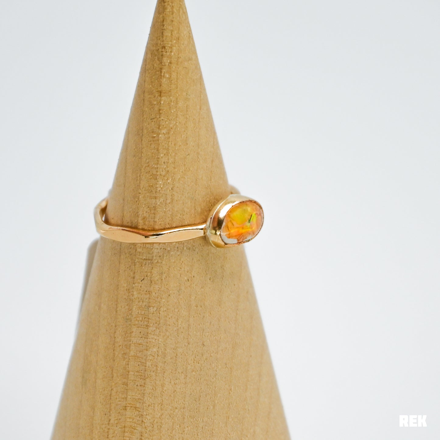 Gold fill Mexican fire opal size 7.25