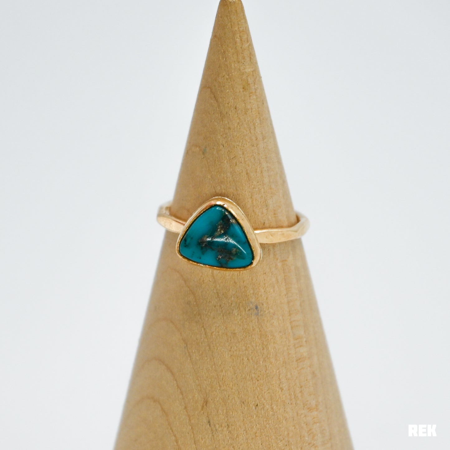 Gold fill Ma'anshan turquoise with pyrite size 7.25