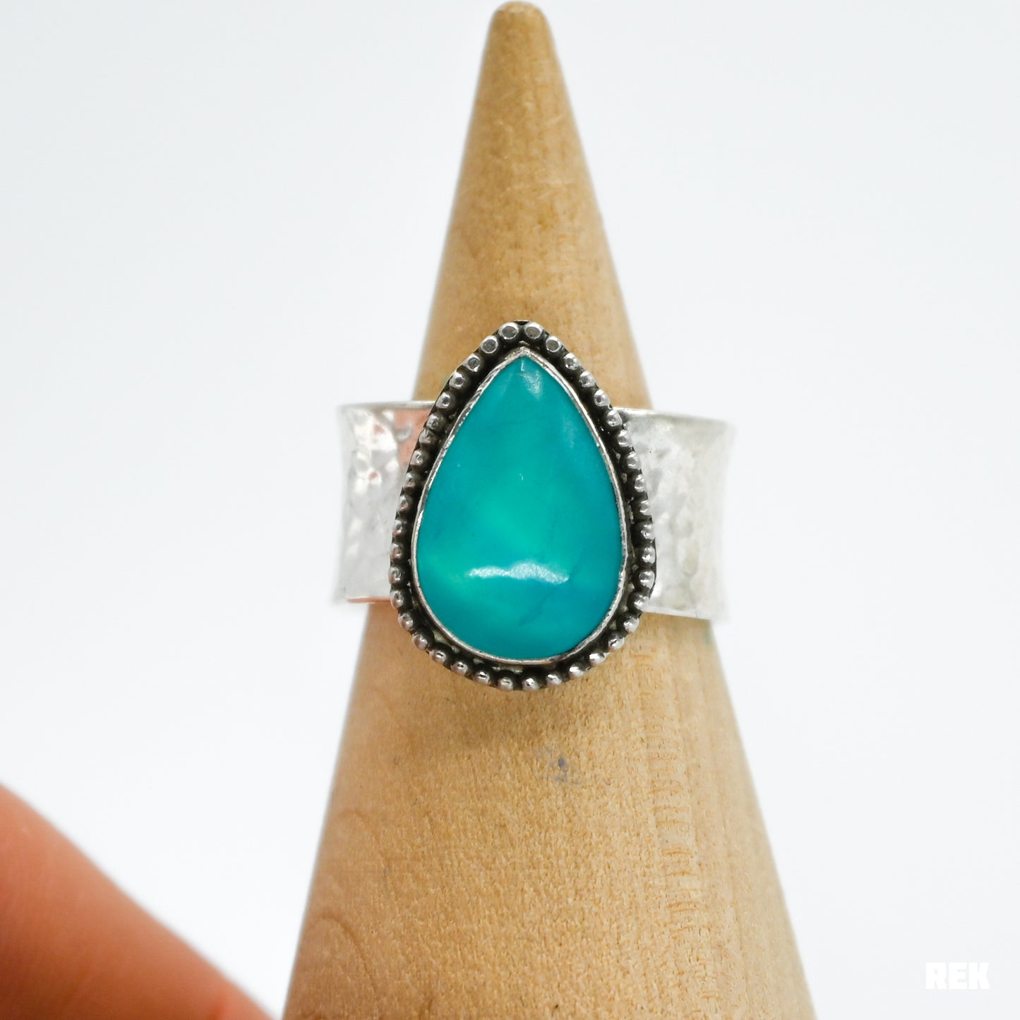 Pear amazonite bead around size 7